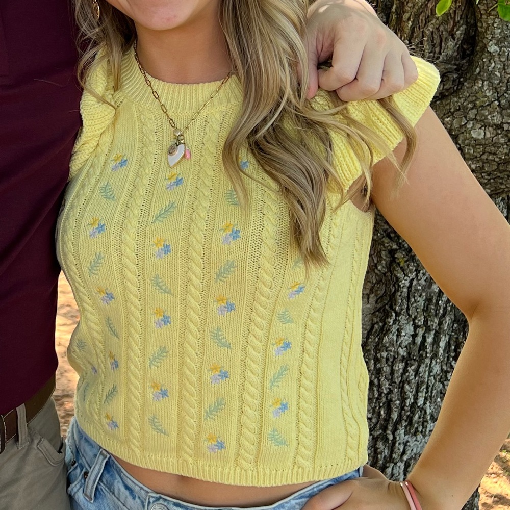 ZARA embroidered tank